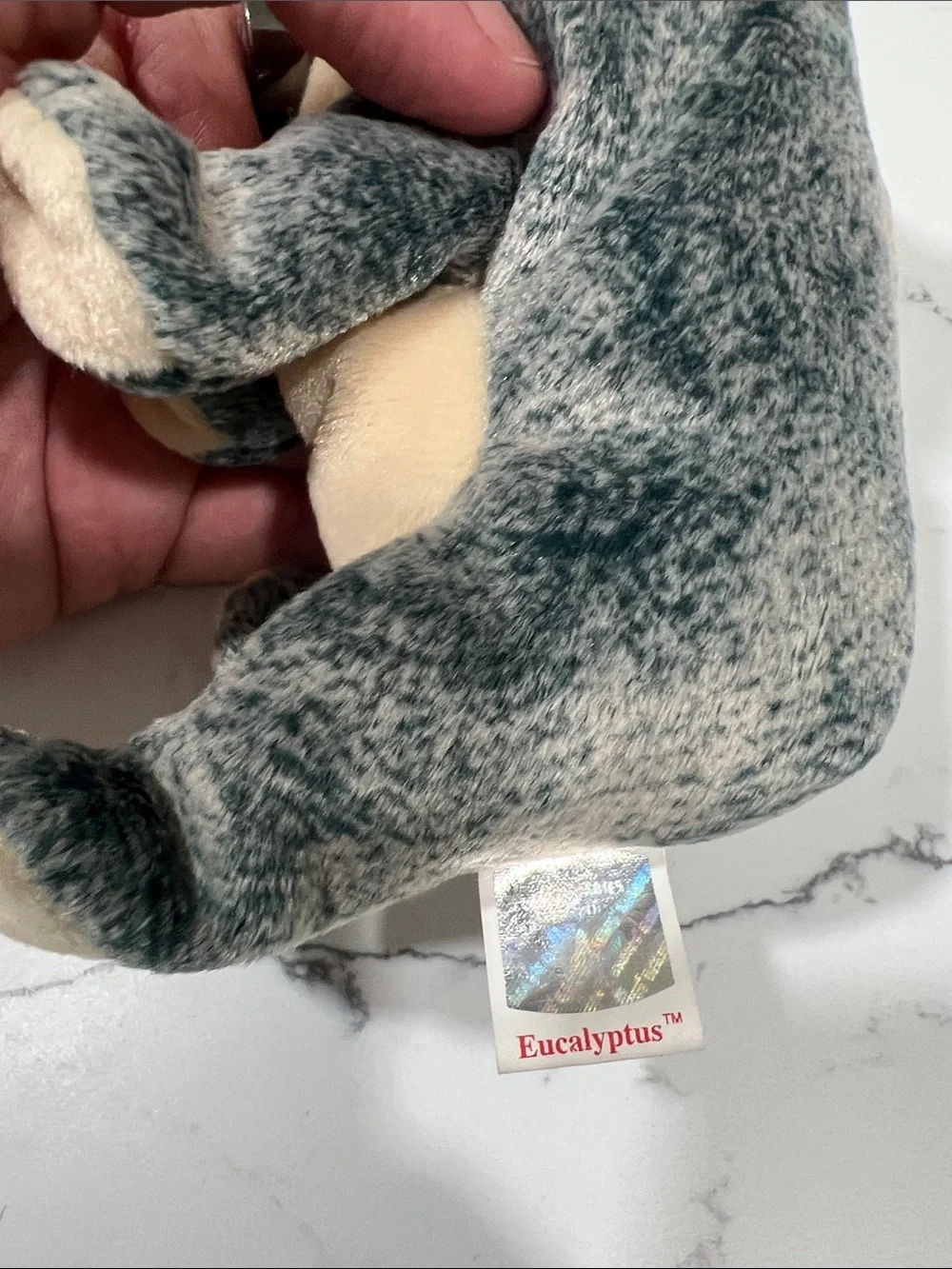 Beanie baby eucalyptus  Ty Gray and Cream Koala Plush with Heart Tag